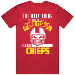 Fear Itself And Kansas City Kc Football Team Fan Badass Skull T Shirt