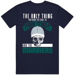 Fear Itself And Seattle Baseball Team Fan Badass Skull T Shirt