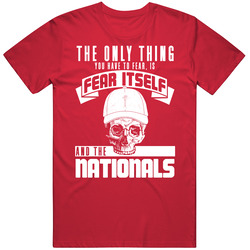 Fear Itself And Washington Baseball Team Fan Badass Skull T Shirt
