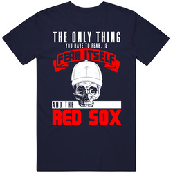 Fear Itself And Boston Baseball Team Fan Badass Skull T Shirt