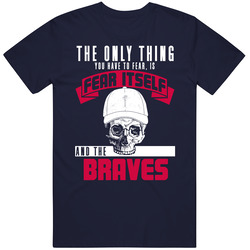 Fear Itself And Atlanta Baseball Team Fan Badass Skull T Shirt