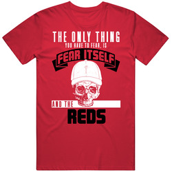 Fear Itself And Cincinnati Baseball Team Fan Badass Skull T Shirt