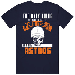 Fear Itself And Houston Baseball Team Fan Badass Skull T Shirt