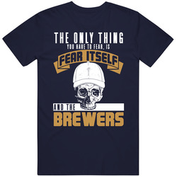 Fear Itself And Milwaukee Baseball Team Fan Badass Skull T Shirt
