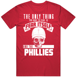 Fear Itself And Philadelphia Baseball Team Fan Badass Skull T Shirt