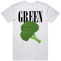 Green Broccoli Simple Color Food Trending T Shirt