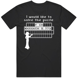 F-ck Massachusetts Wheel Puzzle Parody College Sports Supporter T Shir