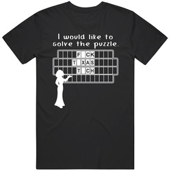 F-ck Texas Tech Wheel Puzzle Parody College Sports Supporter T Shirt