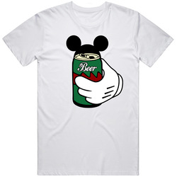 Beer Can Mickey Mouse Ears Funny Beer Lovers T Shirt