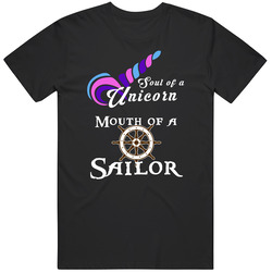 Soul Of A Unicorn Mouth Of A Sailor Cute Funny T Shirt