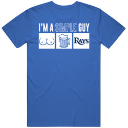 Tampa Bay Baseball I'm A Simple Guy Boobs Beer Sports Fan T Shirt