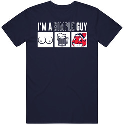 Cleveland Baseball I'm A Simple Guy Boobs Beer Sports Fan T Shirt