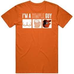 Baltimore Baseball I'm A Simple Guy Boobs Beer Sports Fan T Shirt