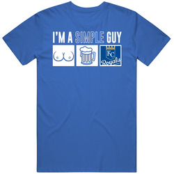 Kansas City Baseball I'm A Simple Guy Boobs Beer Sports Fan T Shi