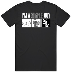Chicago Baseball I'm A Simple Guy Boobs Beer Sports Fan T Shirt