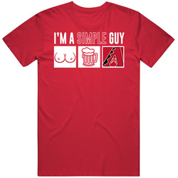 Arizona Baseball I'm A Simple Guy Boobs Beer Sports Fan T Shirt