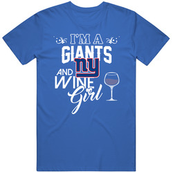 Im A Football And Wine Girl New York G Football Fan T Shirt