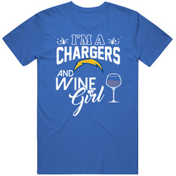 Im A Football And Wine Girl Los Angeles C Football Fan T Shirt