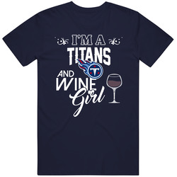 Im A Football And Wine Girl Tennessee Football Fan T Shirt