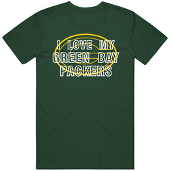 I Love My Team Green Bay Football Fan T Shirt