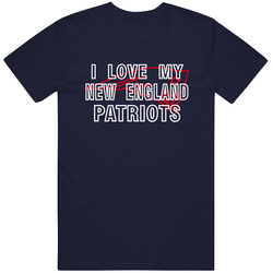 I Love My Team New England Football Fan T Shirt