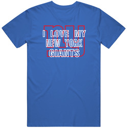 I Love My Team New York G Football Fan T Shirt