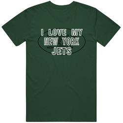 I Love My Team New York J Football Fan T Shirt