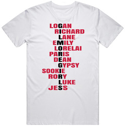 Gilmore Girls Character Names Popular Tv Show Fan T Shirt