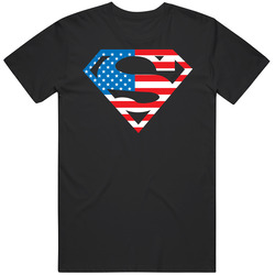 Usa American Flag Super Nationality T Shirt