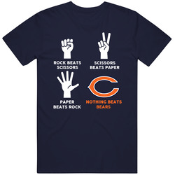 Rock Paper Scissors Nothing Beats Chicago Football Fan T Shirt