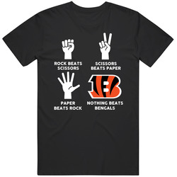 Rock Paper Scissors Nothing Beats Cincinnati Football Fan T Shirt