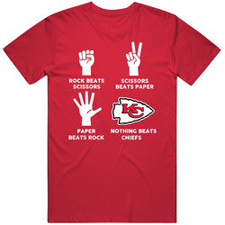 Rock Paper Scissors Nothing Beats Kansas City Football Fan T Shirt