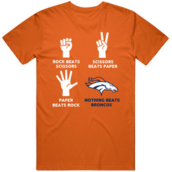 Rock Paper Scissors Nothing Beats Denver Football Fan T Shirt