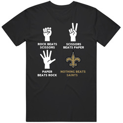 Rock Paper Scissors Nothing Beats New Orleans Football Fan T Shirt