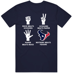 Rock Paper Scissors Nothing Beats Houston Football Fan T Shirt