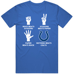 Rock Paper Scissors Nothing Beats Indianapolis Football Fan T Shirt
