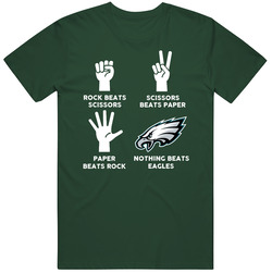 Rock Paper Scissors Nothing Beats Philadelphia Football Fan T Shirt