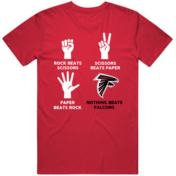 Rock Paper Scissors Nothing Beats Atlanta Football Fan T Shirt