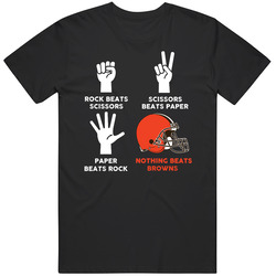 Rock Paper Scissors Nothing Beats Cleveland Football Fan T Shirt