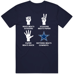Rock Paper Scissors Nothing Beats Dallas Football Fan T Shirt