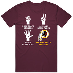 Rock Paper Scissors Nothing Beats Washington Football Fan T Shirt