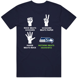 Rock Paper Scissors Nothing Beats Seattle Football Fan T Shirt