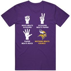 Rock Paper Scissors Nothing Beats Minnesota Football Fan T Shirt