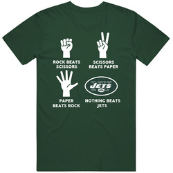 Rock Paper Scissors Nothing Beats New York American Football Fan T Shi