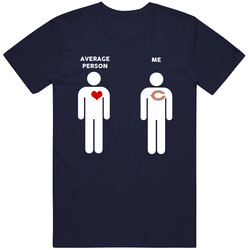 Average Person Then Me Chicago Football Fan T Shirt