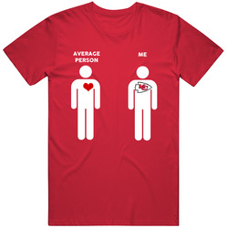 Average Person Then Me Kansas City Football Fan T Shirt