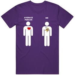 Average Person Then Me Minnesota Football Fan T Shirt