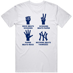 Rock Paper Scissors Nothing Beats New York Baseball Fan T Shirt