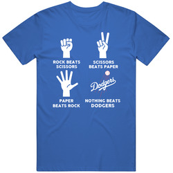 Rock Paper Scissors Nothing Beats Los Angeles Baseball Fan T Shirt