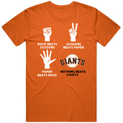 Rock Paper Scissors Nothing Beats San Francisco Baseball Fan T Shirt